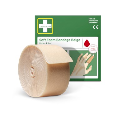 5325-51011020-cederroth-soft-foam-bandage-beige-6x450-with-roll